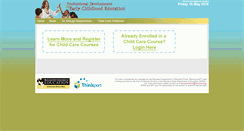 Desktop Screenshot of childcarecourses.thinkport.org