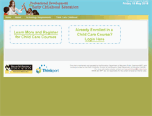 Tablet Screenshot of childcarecourses.thinkport.org